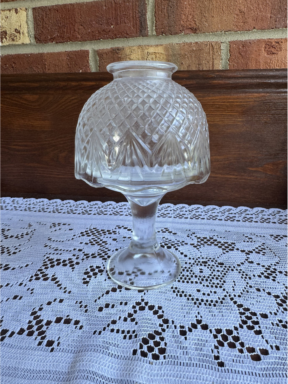 Vintage Partylite Clear Glass Fairy Lamp